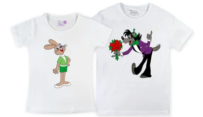 Прикольные футболки: парные - Ну Погоди 01